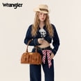 thumbnail image 3 of Wrangler Women Dome Top‑Handle Purse Medium Shoulder Handbag with Detachable Crossbody Strap, Brown, 3 of 8