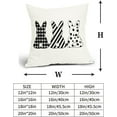 thumbnail image 4 of Easter Black White Bunny Pillow Covers 18x18 Inch Set of 2 Happy Easter Bunny Throw Pillowcase Cotton Linen Square Decorative Spring Bunny Cushion Cover for Sofa Bedroom Indoor Outdoor Party, 4 of 6
