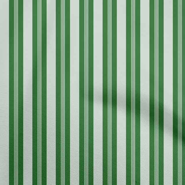 oneOone Polyester Spandex Green Fabric Stripes Fabric For Sewing Printed Craft Fabric By The Yard 56 Inch Wide