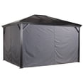 thumbnail image 1 of Sojag Verona 10 x 12 x 6 ft Charcoal Curtains for Gazebo, Polyester, 1 of 5