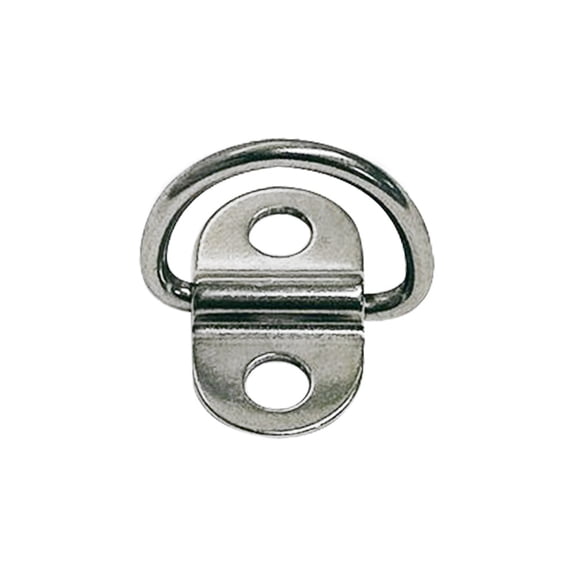 Stainless Steel Folding Pad Eye Sail D-ring Marine Deck Folding Pad Eye 1/4"