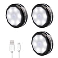 thumbnail image 3 of 3pcs Night Lamp 6 LED Intelligent Sensor Body Induction USB Rechargeable Corridor Bedside Light Sleep Lamp for Baby Room Bedroom Living Room, 3 of 9
