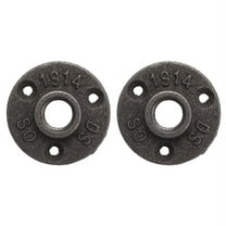 2X 1/2 inch Black Cast Iron Pipe Fittings Floor Flange Threaded