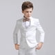 thumbnail image 5 of Conjunto de 3 piezas de chaleco y pantalón blanco para niños, traje para bautismo, boda, graduación, vestido elegante para bebés y adolescentes, disfraz de fiesta, 5 of 5