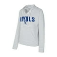 thumbnail image 2 of Women's Concepts Sport White/Gray Kansas City Royals Liftoff Striped V-Neck Hoodie, 2 of 3