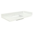 thumbnail image 1 of Transolid VT54.75x22-1KU-4W-A-W-1 54.75 in. D Quartz Vanity Top with Single Hole and Rectangular Undermount Sink, Natural White, 1 of 6