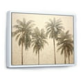thumbnail image 2 of Designart "Vintage Tranquil Minimalist Tropical Palms I" Palms & Palm Trees Floater Framed Canvas Prints, 2 of 5