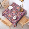 thumbnail image 2 of Colorful Tribal Pattern Square Tablecloth,Waterproof Square Table Cover,Wipeable Spillproof Washable Table Cover for Home Kitchen Party Decor 60"x60"(152x152cm), 2 of 6