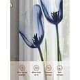 thumbnail image 3 of Light Blue Tulip Sheer Curtains for Living Room Bedroom Farmhouse Elegant Flowers Botanical Sheer Curtains 84 Inch Long 2 Panels Set Light Filtering Curtain Window Treatments Drapes for Dining Room, 3 of 6