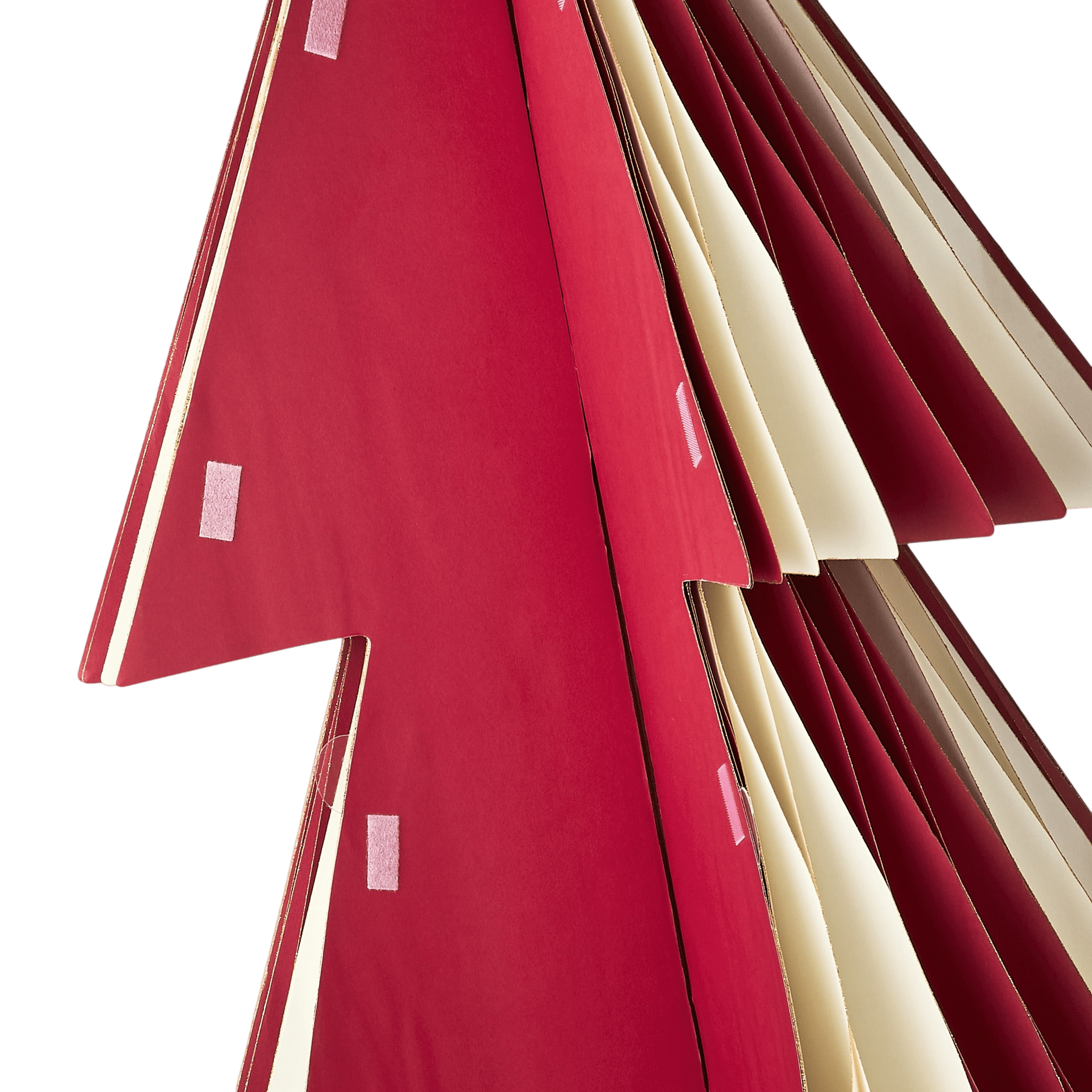 Honeycomb Paper Tree Christmas Decoration, Red and White, 35", by Holiday Time