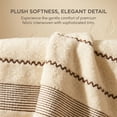 thumbnail image 3 of REGALWOVEN Pure Cotton Soft Hand Towels, Wavy Stripe Highly Absorbent Towels, 2 Pack Decorative Towel Set for Bathroom, Guest Room, Holiday Beige 29" x 13", 3 of 7