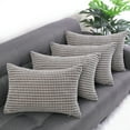 thumbnail image 3 of Unique Bargains 4-pcs Decoratiove Throw Cushion Pillow Covers Light Gray 12"x18", 3 of 8