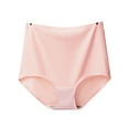 thumbnail image 4 of Frontwalk Women Soft Seamless Briefs Oversize Comfy Panties Plus Size Sleep Underwear Pink XL, 4 of 4