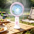 thumbnail image 1 of Rewenti Handheld High Wind Small Fan 2-Speed Adjustable, Mini Portable Rechargeable Quiet Fan for Outdoor Travel office Home Camping, 1 of 5