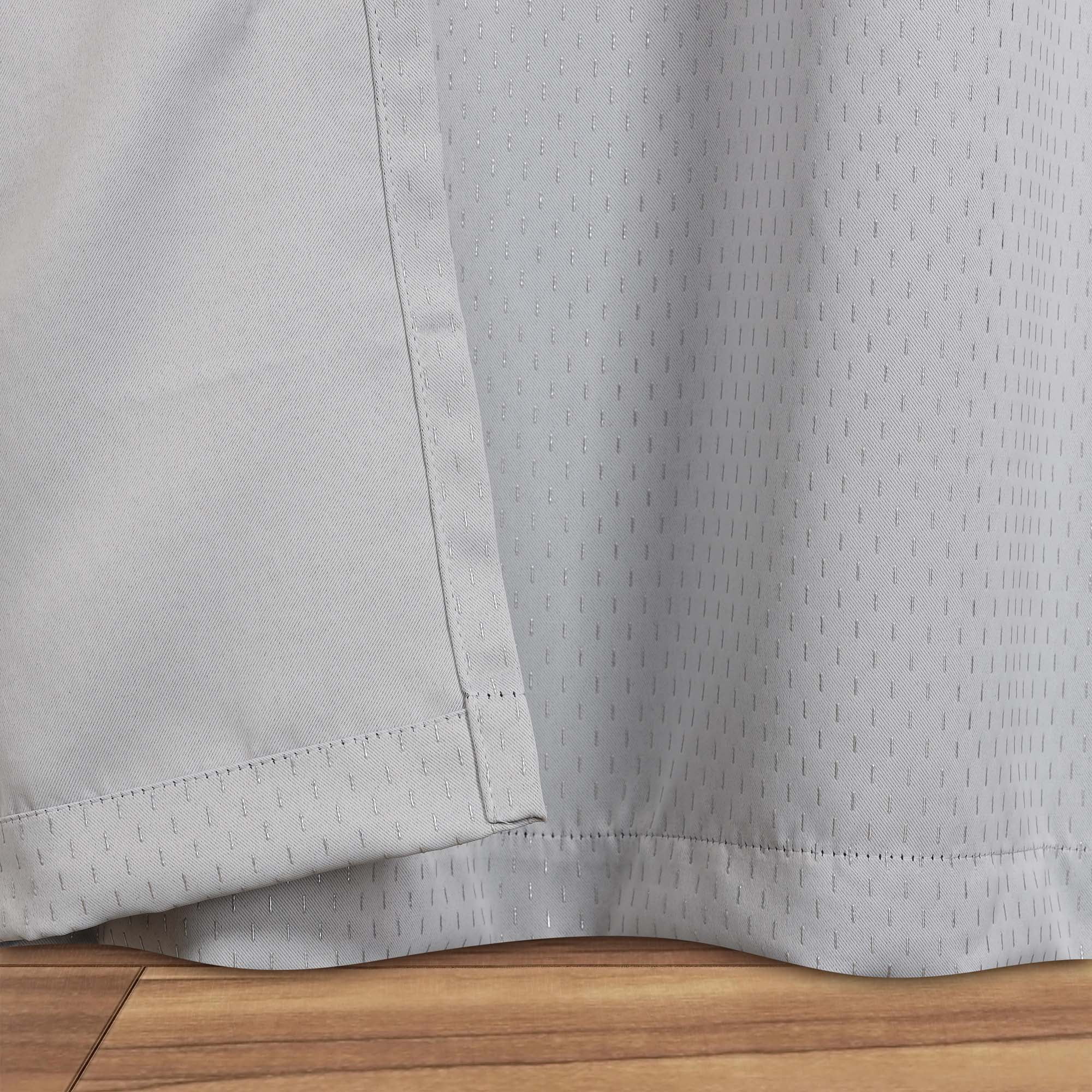 Superior Shimmer Blackout Curtains, Rod Pocket, Set of 2, 26" X 63", Chrome