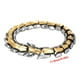 thumbnail image 4 of Pulsera de cadena de eslabones estilo punk hip-hop para hombre | Aleación de acero inoxidable chapada | Acabado elegante y resistente a la oxidación | Regalo ideal para fiestas y conciertos | Ac, 4 of 5