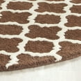 thumbnail image 3 of SAFAVIEH Cambridge Leonard Geometric Wool Area Rug, Dark Brown/Ivory, 6' x 6' Round, 3 of 7