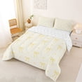 thumbnail image 6 of Erosebridal Cartoon Bow Star Full Size Comforter Sets for Girls, Yellow Bow Bedding Sets for Kids Teens, Reversible, 3 Pieces, 6 of 6