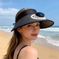 thumbnail image 2 of Solar Fan Sun Hat Outdoor Wide Brim USB Rechargeable 3 Speed Adjustable Cooling Cap with Detachable Neck Shawl for Hiking Fishing by PALIFEUR, 2 of 7