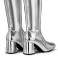 thumbnail image 4 of DREAM PAIRS Women's Gogo Boots, Square Toe Chunky Knee High Boots For Women, 4 of 7