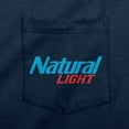thumbnail image 3 of Natural Light  Natural Natty Light Stained Glass Rowdy Gentleman Mens Blue T-Shirt - Large, 3 of 5