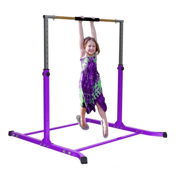 Barre de gymnastique Kip pour enfants, hauteur réglable de 0,9 à 1,5 m,  barre de gymnastique junior en acier de qualité supérieure pour la pratique  de la gym à domicile, barre horizontale