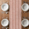thumbnail image 4 of Orange Red Stripes Table Runner Farmhouse Striped Geometric Simple Art Tablerunners 18 x 72 Inch, Table Decorations Tabletop Scarf for Summer Gathering Holiday Farmhouse Kitchen Dining Decor, 4 of 7