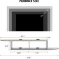 thumbnail image 2 of Floating TV Shelf, 55" Floating TV Stand with Storage, Floating Entertainment Center for Wall, Floating Shelf for Under TV, Living Room, Grey, 2 of 14