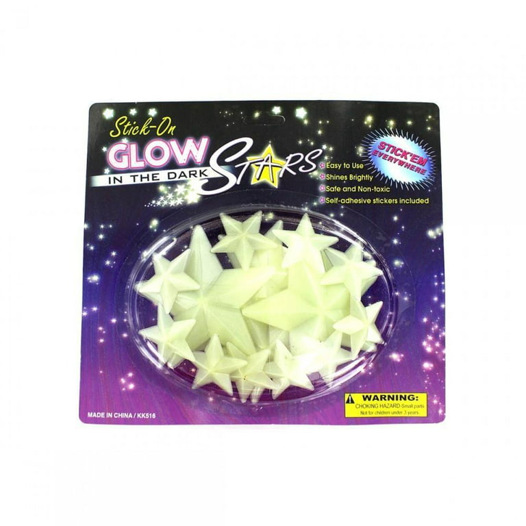 Glow-In-The-Dark Stars Foam Stickers (pack of 36) - Hobby Monsters