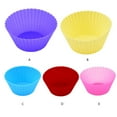 thumbnail image 4 of Moules à Muffins en Silicone Ronds Réutilisables Portables pour Pâtisserie Accessoires de Cuisine Jaune, 4 of 6