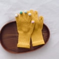thumbnail image 2 of ZACPNCV Toddler Gloves Kids Gloves Kids Full Finger Mittens Winter Knitted Mitten for Little Boys and Girls Supplies Yellow Free Size, 2 of 5