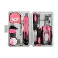thumbnail image 2 of Tool Set 24pc Household Pink Tool Sets for Women Small Mini Tool Box Set of Starter Basic Ladies Tools Including Grip Pliers, 2 of 7