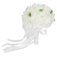 thumbnail image 2 of Ramo de boda, novia sosteniendo espuma con flores, borde de encaje, creatividad, suministros, ramo pequeño, 2 of 5