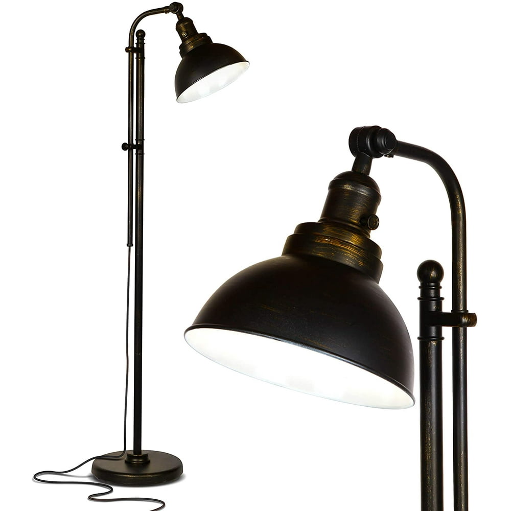 Brightech Dylan - Industrial Floor Lamp for Living Rooms & Bedrooms