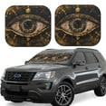 thumbnail image 1 of Saiise Mystical Golden Eye for Foldable Car Sun Shades (2-Pack) Offer Sun Protection with an Easy-fold Design for Convenient Windshield Shading-Small, 1 of 6