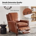 thumbnail image 4 of HULALA HOME Cigar Mid-century Modern Genuine Leather Recliner with Nailhead Trim by  SADDLE, 4 of 5