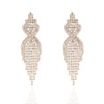 thumbnail image 1 of Pendientes largos con borlas incrustadas de diamantes de moda europea y americana, pendientes largos con borlas de diamantes con clip de cadena exagerado, pendientes de diamantes con destellos, 1 of 6