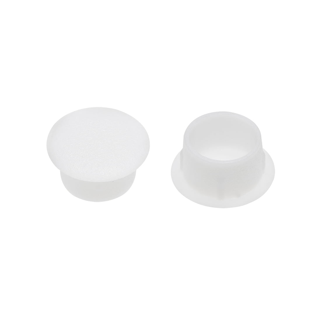 Screw Cap Cover,20 Pcs 12mm Dia White Plastic Locking Hole Plug Button
