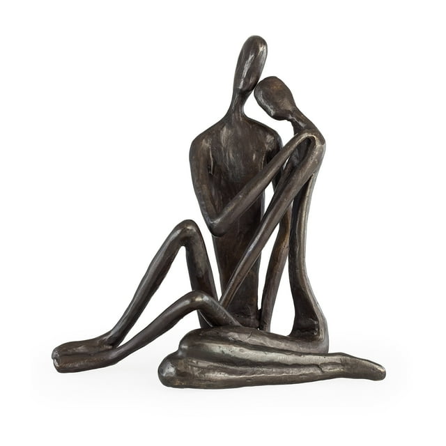 Escultura Danya B Pareja Abrazándose 19x19x15 cm Hierro