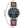 thumbnail image 2 of TIHLMK Watch for Men Fashion Design Leather Band Analog Alloy Quartz Wrist Watches, 2 of 2