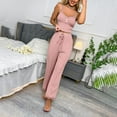 thumbnail image 4 of BLVB Womens Pajamas 2 Piece Outfits Casual Lace Sleeveless Cami Tops and Drawstring Pants Lounge Sets Sleepwear Pjs, 4 of 4