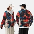 thumbnail image 4 of Lsque Abstract Colorful Skull Art UPF 50+ Lightweight Sun Protection Men's Women's Long Sleeve Shirt, Hoodie Performance -3X-Large, 4 of 9