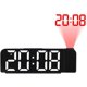 thumbnail image 1 of Despertador con proyección, rotación de 180°, reloj digital LED 12/24H, reloj despertador con proyector de techo con carga USB (blanco), 1 of 5