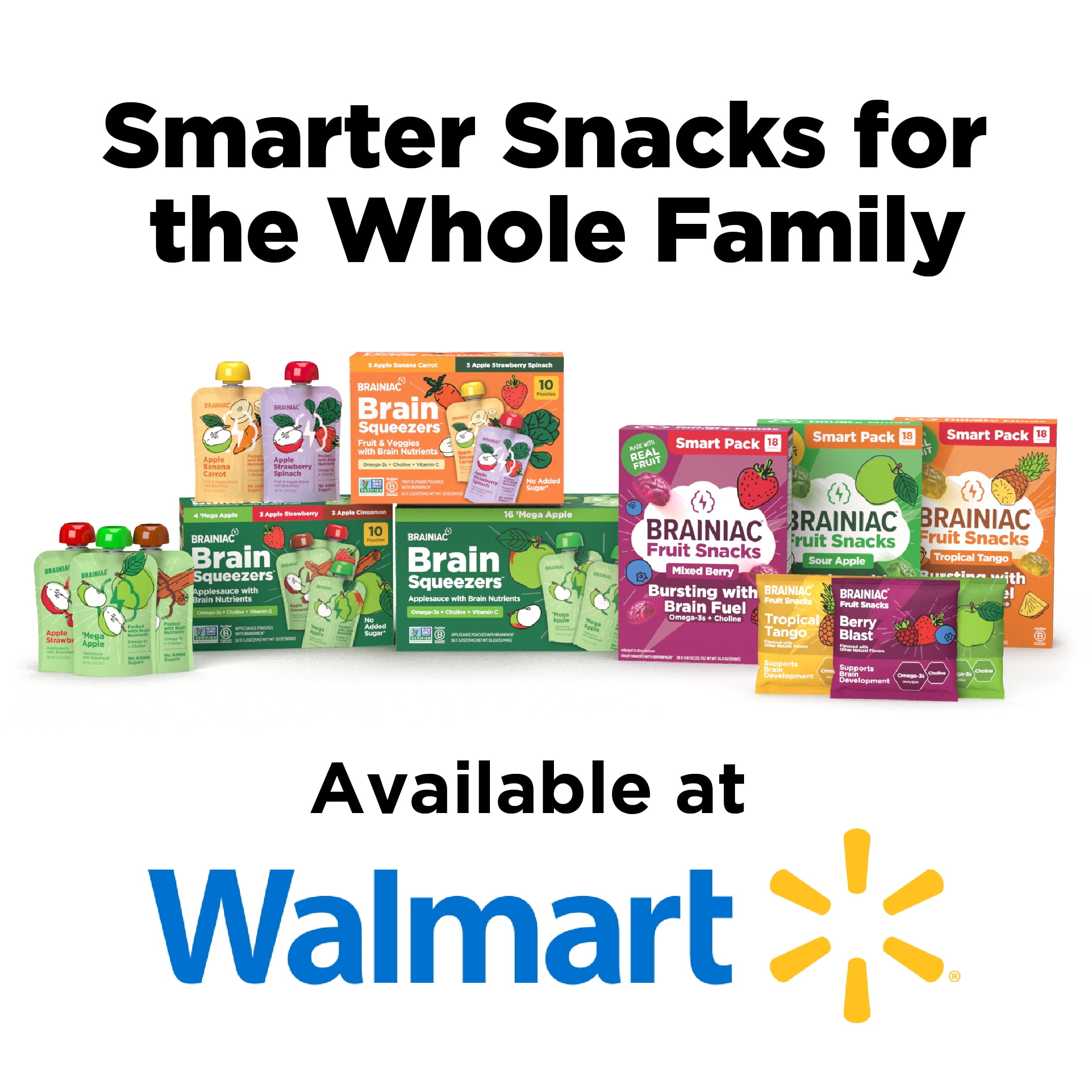 Brainiac Fruit Snacks with BrainPack, Tropical Flavor, 72 count
