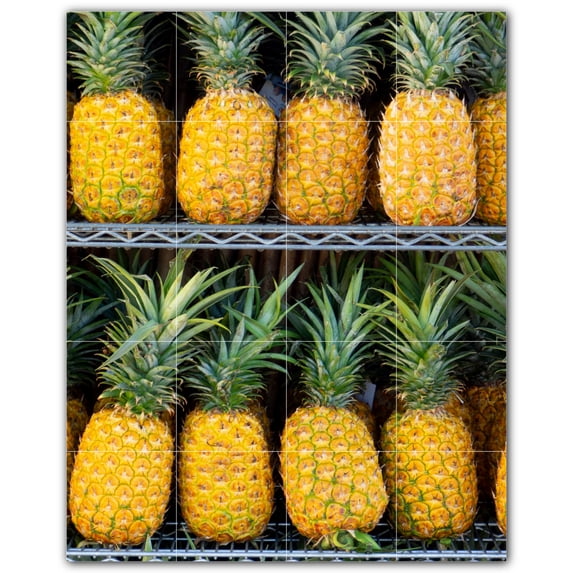 Picture-Tiles.com: Fruit Ceramic Tile Wall Mural WAL500671-45S. 17"W x 21.25"H using (20) 4.25" x 4.25" Ceramic Tiles-Satin Finish