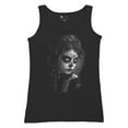 thumbnail image 5 of Sugar Skull Lace Women's Tank Top Black White Day of the Dead Gothic Beauty Monochrome Dia de Los Muertos Elegant, 5 of 7