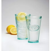 Amici Home Bee Relief Recycled 16 oz Italian Hiball Drinking Glass - Clear Green
