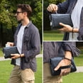 thumbnail image 6 of Contact's Leather Clutch Purse Bag for Men Wristlet Handbag Wallet  (Black), 6 of 8