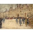thumbnail image 3 of Ernest Jean&nbsp;delahaye 18x15 Black Modern Framed Museum Art Print Titled - The Mutilated Attend the Funeral of General Gallieni, on the Place De L'Hotel-De-Ville (June 1, 1916) (1916), 3 of 5