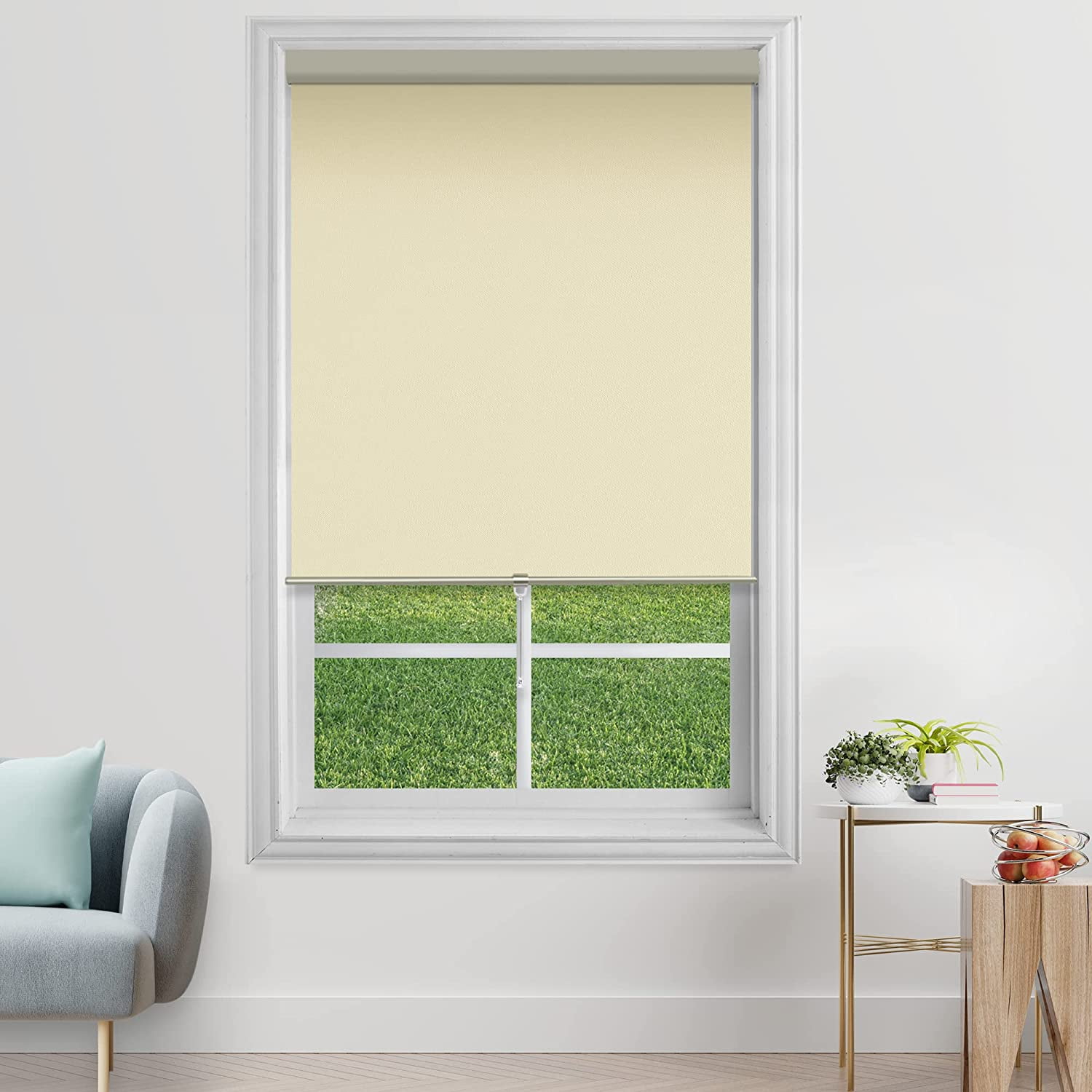 Chain Pull Roller Blind Side Pull Roller Blinds Door Window Blind Opaque Daylight 